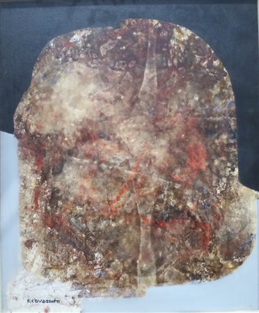 FRANCO CAVAZZONI, Franco Cavazzoni olio su tela raff. "Astratto" - cm 50 x 60...