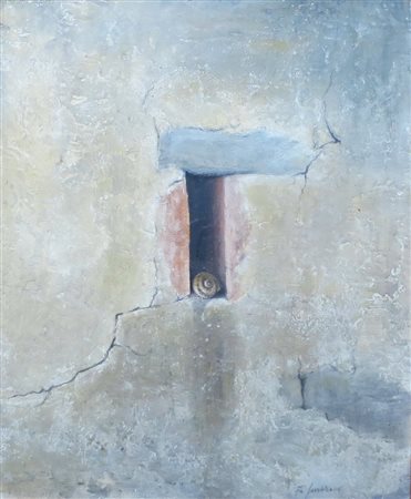 FABIO INVERNI, olio su tavola raff. "Astratto" cm 50 x 60 - firmato in basso...