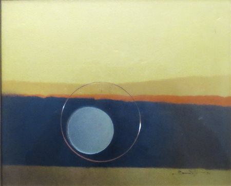 DIPINTO, Acrilico su tavola raff. "Astratto" - cm 30 x 25 - firmato e datato...