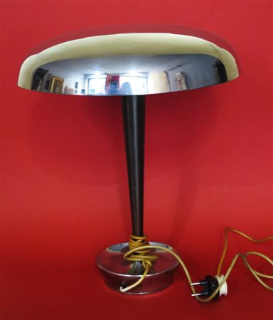 LAMPADA, Lampada in acciaio anni '50 - h 41 cm diam. 37 cm