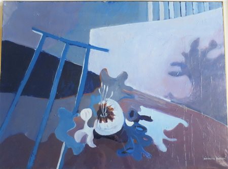 SILVANA SICLARI, Silvana Siclari olio su tela raff. "Solitudine" - cm 60 x 80...