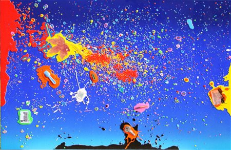 RENO NUCARA, Renzo Nucara serigrafia materica "Resinfilm 257B" a 25 colori su...