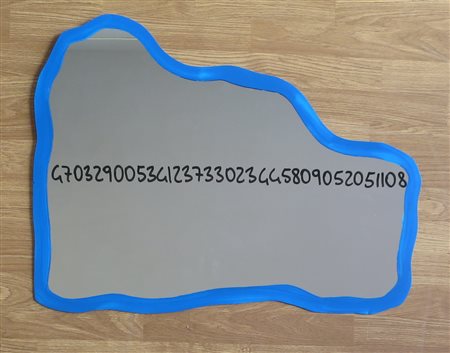 PISTOLETTO, Specchio sagomato cm 70 x 50