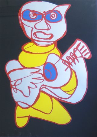 KAREL APPEL, Stampa multiplo 18/100 "pupazzo" cm 100 x70