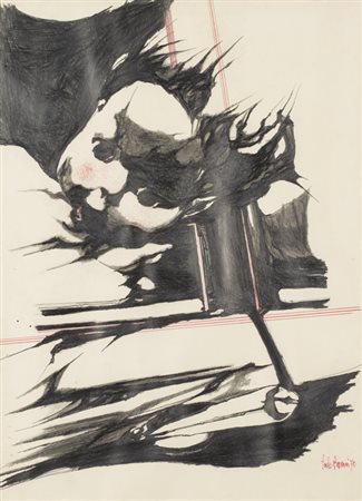 PAOLO BIASSONISenza Titolo, 1970Tecnica mista su cartacm 80x58Firma e...