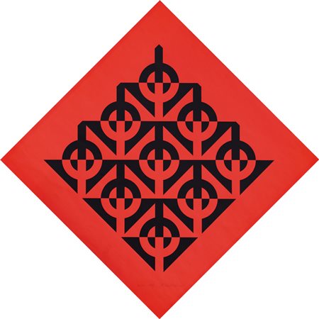 LEONILDE CARABBA (1938)Senza Titolo, 1969LitografiaLati cm 49,5x49,5Firma,...