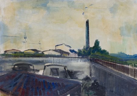 BRUNO MANCINOTTI (1923)Senza TitoloOlio su telacm 49x70Firma al fronte