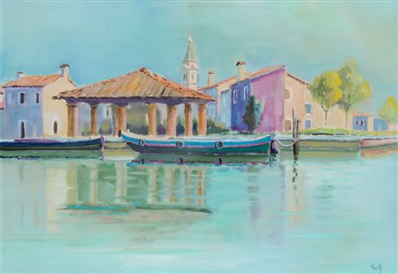 GERINIBuranoOlio su telacm 50x70Firma al fronteFirma e titolo al retro su telaio