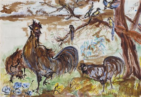 DOMENICO CANCELLI (1944-2012)Senza Titolo, 1960Tecnica mista su cartacm...