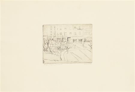 RENZO BIASION (1914-1996)Periferia Bolognese, 1963IncisioneLastra cm...