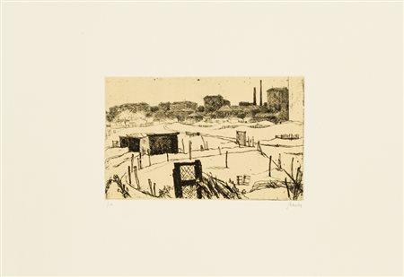 RENZO BIASION (1914-1996)Senza TitoloIncisioneLastra cm 15,2x24,5Foglio cm...