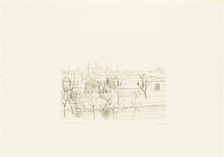 RENZO BIASION (1914-1996)Veduta di Bologna, 1964IncisioneLastra cm...