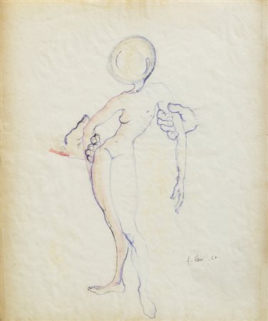 FULVIA LEVI-BIANCHI (1935)Senza Titolo (Disegno surreale con figura...