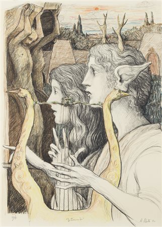 ALBERTO ABATE (1946-2012)Ditirambo, 1982Litografiacm 80x57,5Firma, titolo,...