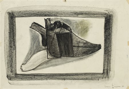 NINO AIMONE (1932-2005)Senza Titolo, 1960Tecnica mista su cartacm 34x50Firma...