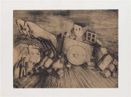 ROBERTO BARNI (1939)Senza TitoloAcquaforte, vernice molleLastra cm...