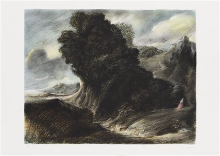 UBALDO BARTOLINI (1944)Piante nere, 1988Litografia a 5 colori su carta...