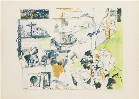 ENNIO CALABRIA (1937)Senza Titolo, 1965Litografiacm 50x70Firma, datazione e...