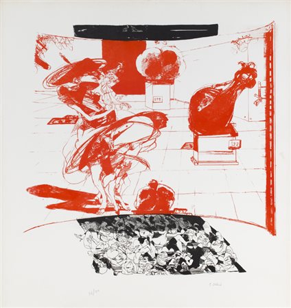 ENNIO CALABRIA (1937)Senza TitoloLitografiacm 74,5x70Firma e numerazione...