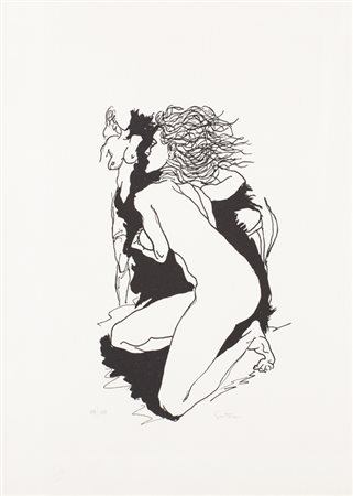 RENATO GUTTUSO (1911-1987)Senza TitoloLitografiacm 69,5x49,5Firma e...