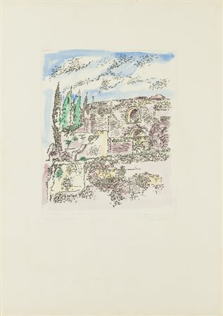 ORFEO TAMBURI (1910-1994)Senza TitoloAcquaforteLastra cm 35x29Foglio cm...