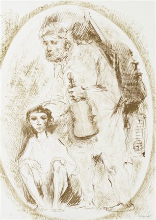 TRENTO LONGARETTI (1916-2017)Senza TitoloLitografiacm 69,5x49,5Firma e...