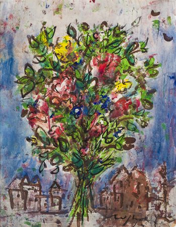 FRANCO ROGNONI (1913-1999)Senza Titolo, 1967Olio e tecnica mista su...