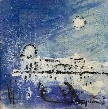 FRANCO ROGNONI (1913-1999)VeneziaOlio su telacm 20x20Firma al fronteFirma e...