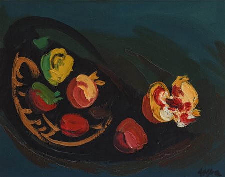 ATTILIO ALFIERI (1904-1992)Cestino (Natura morta), 1964Olio su telacm...