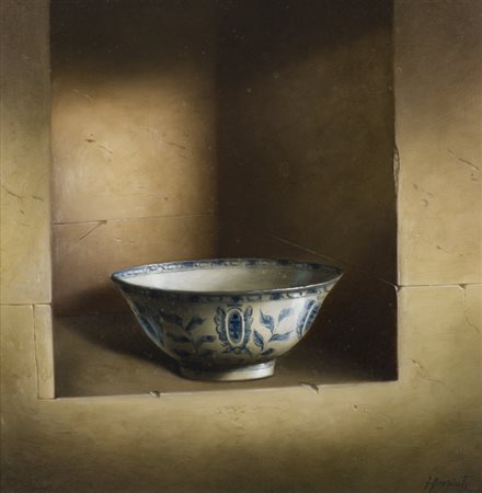 ANTONIO NUNZIANTE (1956)La ciotolaOlio su telacm 30x30Firma al fronteFirma e...