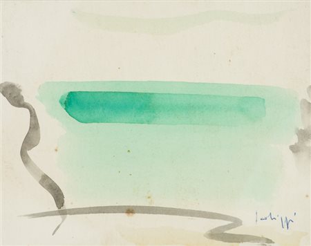 SERGIO SCATIZZI (1918-2009)MarinaAcquerello su cartoncinocm 13x16,5Firma al...