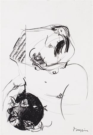 PIERO MAGGIONI (1931-1995)Senza TitoloPastelli su cartacm 50x35Firma al fronte
