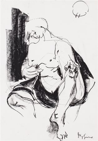 PIERO MAGGIONI (1931-1995)Senza TitoloPastelli su cartacm 60x44Firma al fronte