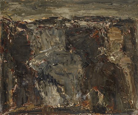 GIANCARLO CERRI (1938)Cava, 1982Olio su telacm 50x60Firma al fronteFirma,...