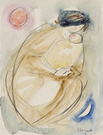 TRENTO LONGARETTI (1916-2017)Senza TitoloTecnica mista su cartacm 39x30Firma...