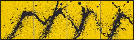 CHANDA TUN (1980)Composizione Yellow and Black, 2015Smalto acrilico su 4...