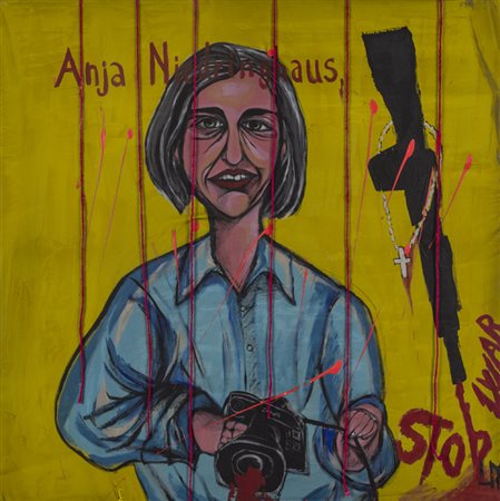 LORELLA MASTROPASQUA (1971)Anja NidringhausOlio su tela con applicazioni di...