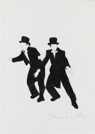 MARCO LODOLA (1955)Senza TitoloPennarelli e grafite su cartacm 33x24Firma al...