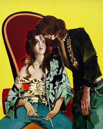 Giovanni Battista De Andreis 1938, Badalucco (Im) - [Italia] Amanti olio su...