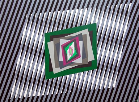 Ferruccio Gard 1940, Vestignè (To) - [Italia] Chromatism in op art acrilico...