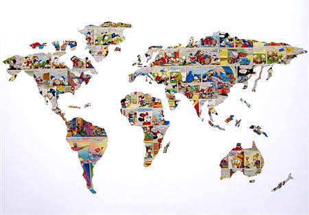 Ivan Todaro 1975, Milano (Mi) - [Italia] 90 anni di Topolino collage su tela...