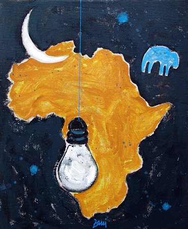 Corrado Zani 1952, Porcia (Pn) - [Italia] Luci d'Africa olio su tela 60x50 cm...