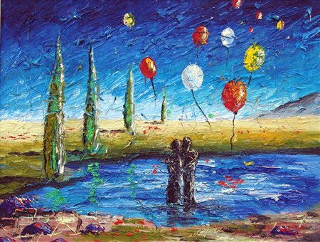 Salvo Coglitori 1972, Catania (Ct) - [Italia] Inno all'amore olio su tavola...