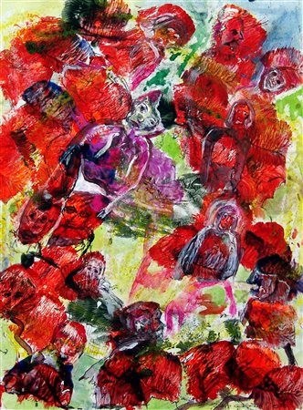 Zepp Cassar 1962, Qormi - [Malta] Alone in the crowd tecnica mista su carta...