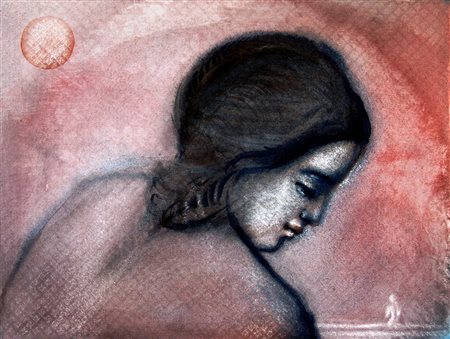 Roberto Moschini 1937, Fabriano (An) - [Italia] senza titolo acquerello su...