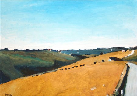 Stefano Dania 1983, Porto San Giorgio (Fm) - [Italia] Paesaggio olio su carta...