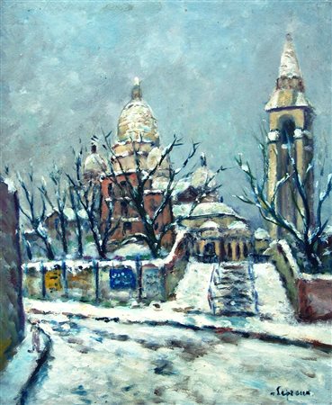 Albert Lepreux 1868, Parigi - 1959, Parigi - [Francia] Sanctuary olio su...