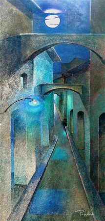 Alvaro Peppoloni 1951, Spello (Pg) - [Italia] Notturno retouche su tavola...