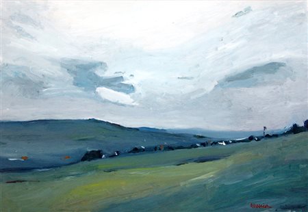 Stefano Dania 1983, Porto San Giorgio (Fm) - [Italia] Paesaggio olio su carta...