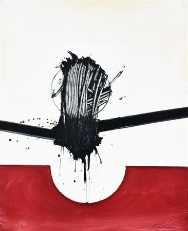 Emilio Scanavino SENZA TITOLO acrilico su cartone intelato, cm 62,5x48,5...